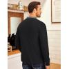 COOFANDY Men’s Fleece Quarter Zip Pullover Long Sleeve Mock Neck Sweatshirt(Black)