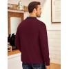 COOFANDY Men’s Fleece Quarter Zip Pullover Long Sleeve Mock Neck Sweatshirt(Burgundy)