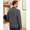 COOFANDY Men’s Fleece Quarter Zip Pullover Long Sleeve Mock Neck Sweatshirt(Dark Grey)