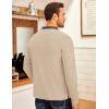 COOFANDY Men’s Fleece Quarter Zip Pullover Long Sleeve Mock Neck Sweatshirt(Khaki)