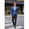 COOFANDY Mens Floral Tuxedo Jackets Slim Fit Suit Blazer Jacket for Wedding Dinner Prom(Royal Blue)