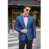 COOFANDY Mens Floral Tuxedo Jackets Slim Fit Suit Blazer Jacket for Wedding Dinner Prom(Royal Blue)