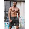 COOFANDY Mens Gym Shorts(Black / Dark Grey)