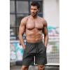 COOFANDY Mens Gym Shorts(Black / Dark Grey)