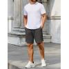 COOFANDY Mens Gym Shorts(Black/Dark Gray Heather)