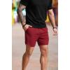 COOFANDY Mens Gym Shorts(Wine Red/Black)