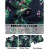 COOFANDY Mens Hawaiian Shirt Short Sleeve Button Down Shirts Tropical Floral Summer Beach Shirts(Navy – Flamingo)