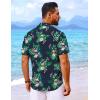 COOFANDY Mens Hawaiian Shirt Short Sleeve Button Down Shirts Tropical Floral Summer Beach Shirts(Navy – Flamingo)