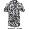 COOFANDY Mens Hawaiian Shirt Short Sleeve Buttoon Down Shirts Casual Tropical Floral Summer Linen Shirts(Black Floral)