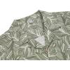 COOFANDY Mens Hawaiian Shirt Short Sleeve Buttoon Down Shirts Casual Tropical Floral Summer Linen Shirts(Celadon Green Leaves)