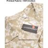 COOFANDY Mens Hawaiian Shirt Short Sleeve Buttoon Down Shirts Casual Tropical Floral Summer Linen Shirts(Khaki Floral)