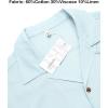 COOFANDY Mens Hawaiian Shirt Short Sleeve Buttoon Down Shirts Casual Tropical Floral Summer Linen Shirts(Light Blue)
