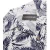 COOFANDY Mens Hawaiian Shirt Short Sleeve Buttoon Down Shirts Casual Tropical Floral Summer Linen Shirts(Palm Leaf-blue&white)