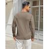 COOFANDY Men’s Henley Shirts Long Sleeve Casual Maverick Slub Henley T-Shirts Lightweight Basic Tee(02-khaki)