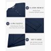 COOFANDY Men’s Henley Shirts Long Sleeve Casual Maverick Slub Henley T-Shirts Lightweight Basic Tee(Navy Blue)
