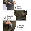 COOFANDY Men’s Hooded Softshell Jacket Waterproof Fleece Lined Windbreaker Lightweight Outdoor Hiking Jacket(Army Green)