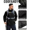 COOFANDY Men’s Hooded Softshell Jacket Waterproof Fleece Lined Windbreaker Lightweight Outdoor Hiking Jacket(Black)