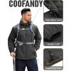 COOFANDY Men’s Hooded Softshell Jacket Waterproof Fleece Lined Windbreaker Lightweight Outdoor Hiking Jacket(Dark Grey)
