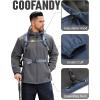 COOFANDY Men’s Hooded Softshell Jacket Waterproof Fleece Lined Windbreaker Lightweight Outdoor Hiking Jacket(Light Grey)