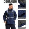 COOFANDY Men’s Hooded Softshell Jacket Waterproof Fleece Lined Windbreaker Lightweight Outdoor Hiking Jacket(Navy)