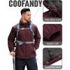 COOFANDY Men’s Hooded Softshell Jacket Waterproof Fleece Lined Windbreaker Lightweight Outdoor Hiking Jacket(Wine Red)