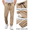 COOFANDY Mens Joggers Pants Regular Fit Casual Pants Lightweight Elastic Waistband Pants with Pockets(01_khaki)