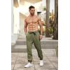 COOFANDY Mens Joggers Pants Regular Fit Casual Pants Lightweight Elastic Waistband Pants with Pockets(Army Green)