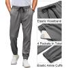 COOFANDY Mens Joggers Pants Regular Fit Casual Pants Lightweight Elastic Waistband Pants with Pockets(Dark Grey)