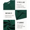 COOFANDY Mens Knit Polo Shirt Short Sleeve Vintage Textured Casual Golf Shirts Summer Beach Top(Dark Green)