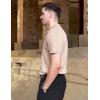 COOFANDY Mens Knit Polo Shirt Short Sleeve Vintage Textured Casual Golf Shirts Summer Beach Top(Khaki)
