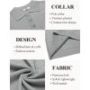 COOFANDY Mens Knit Polo Shirt Short Sleeve Vintage Textured Casual Golf Shirts Summer Beach Top(Light Gray)