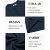 COOFANDY Mens Knit Polo Shirt Short Sleeve Vintage Textured Casual Golf Shirts Summer Beach Top(Navy Blue)