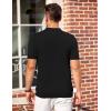 COOFANDY Mens Knit Polo Shirts Casual Short Sleeve Button Down Polo Shirt Classic Golf Shirts(Black)