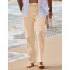 COOFANDY Men’s Linen Pants Casual Loose Fit Beach Summer Yoga Pants Lightweight Drawstring Linen Trousers(Light Coffee)
