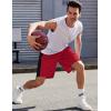 COOFANDY Mens Long Basketball Shorts 2 Pack Mesh Gym Athletic Shorts with Pockets