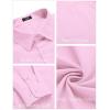 COOFANDY Men’s Long Sleeve Button Down Shirt Casual Untucked Regular-Fit Oxford Dress Shirts(Pink)