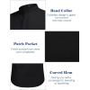 COOFANDY Men’s Long Sleeve Cotton Linen Shirt Beach Button Down Shirts Casual Button Up Shirt Summer Yoga Tops with Pocket(Black)