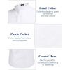 COOFANDY Men’s Long Sleeve Cotton Linen Shirt Beach Button Down Shirts Casual Button Up Shirt Summer Yoga Tops with Pocket(White)