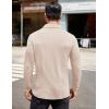 COOFANDY Men’s Long Sleeve Polo Shirt Casual Dress Button Polo T Shirt with Pocket Basic Lightweight Collared Golf Shirt(Apricot)