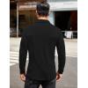 COOFANDY Men’s Long Sleeve Polo Shirt Casual Dress Button Polo T Shirt with Pocket Basic Lightweight Collared Golf Shirt(Black)