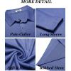 COOFANDY Men’s Long Sleeve Polo Shirt Casual Dress Button Polo T Shirt with Pocket Basic Lightweight Collared Golf Shirt(Blue)