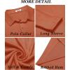 COOFANDY Men’s Long Sleeve Polo Shirt Casual Dress Button Polo T Shirt with Pocket Basic Lightweight Collared Golf Shirt(Caramel)