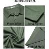 COOFANDY Men’s Long Sleeve Polo Shirt Casual Dress Button Polo T Shirt with Pocket Basic Lightweight Collared Golf Shirt(Deep Army Green)