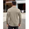 COOFANDY Men’s Long Sleeve Polo Shirt Casual Dress Button Polo T Shirt with Pocket Basic Lightweight Collared Golf Shirt(Khaki)