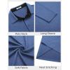 COOFANDY Mens Long Sleeve Polo Shirts Button Casual Tee Collared Work Pullover Shirts(Light Blue)