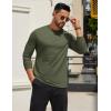 COOFANDY Mens Long Sleeve T Shirts Crew Neck Casual Basic Tee Shirt Lightweight Pullover Shirts(1 Pack-army Green)