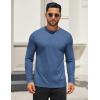 COOFANDY Mens Long Sleeve T Shirts Crew Neck Casual Basic Tee Shirt Lightweight Pullover Shirts(1 Pack-blue)