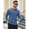 COOFANDY Mens Long Sleeve T Shirts Crew Neck Casual Basic Tee Shirt Lightweight Pullover Shirts(1 Pack-blue)