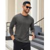 COOFANDY Mens Long Sleeve T Shirts Crew Neck Casual Basic Tee Shirt Lightweight Pullover Shirts(1 Pack-dark Gray)