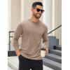 COOFANDY Mens Long Sleeve T Shirts Crew Neck Casual Basic Tee Shirt Lightweight Pullover Shirts(1 Pack-khaki)
